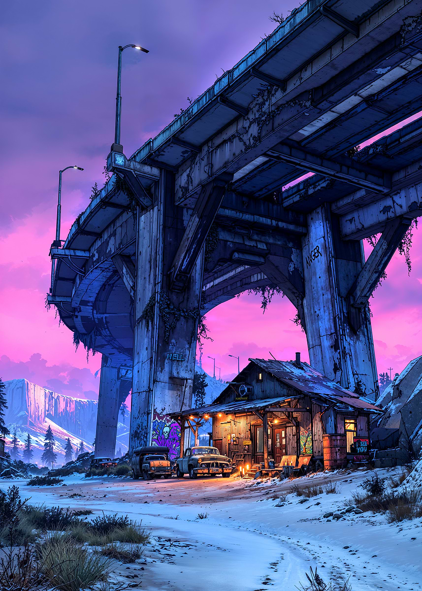 Dead End — from the Wasteland Frontiers collection, a Pixaverse metal print