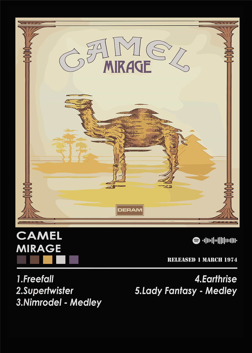Camel Mirage album cover art' Poster, picture, metal print, paint
