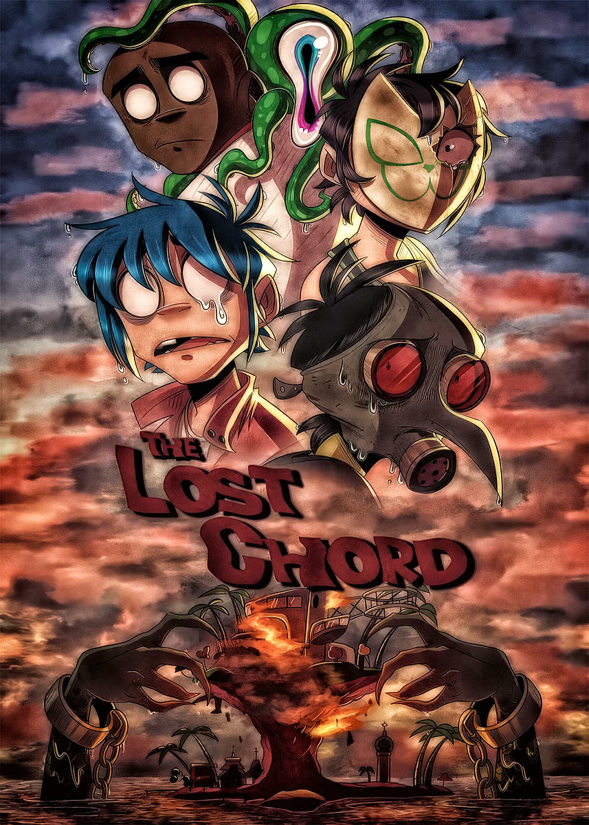 Gorillaz - The Lost Chord Artwork' Poster, picture, metal print