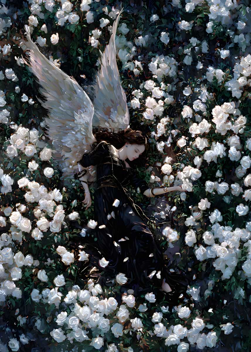 'The Fallen Among Roses' Poster, picture, metal print, paint by ...