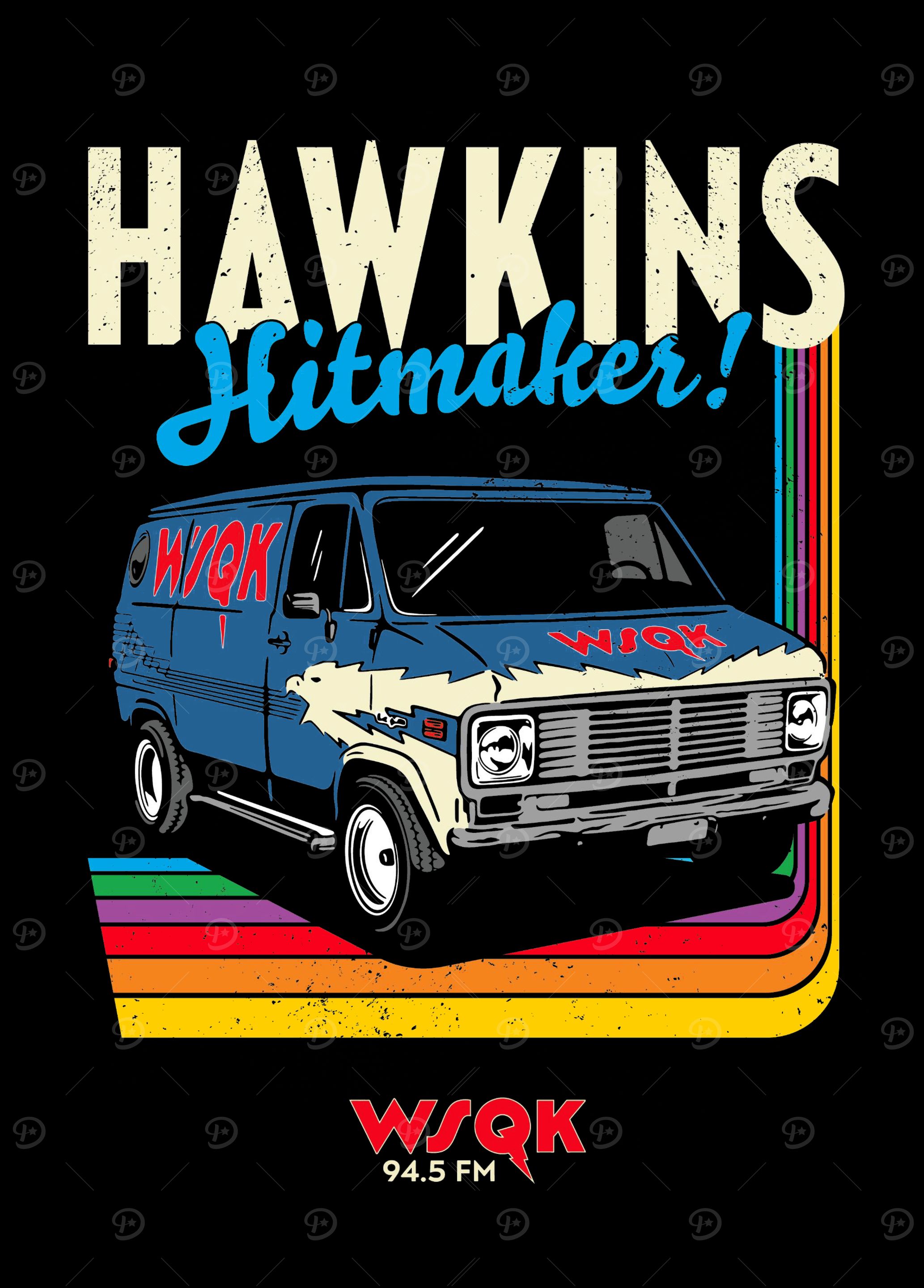 Hawkins Hitmaker Radio Van' Poster, picture, metal print, paint by