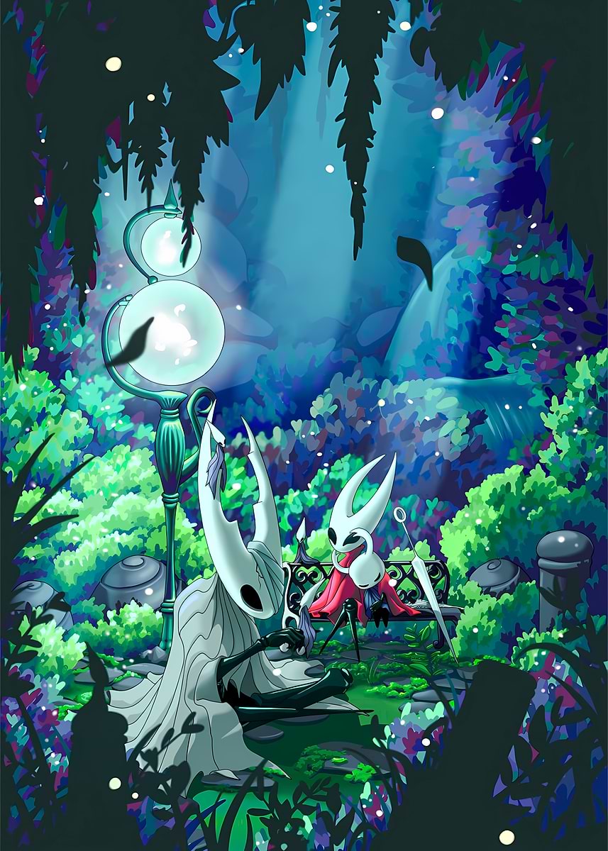 Hollow Knight a Garden' Poster, picture, metal print, paint by