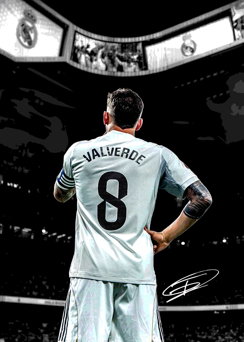 Valverde Real Madrid Soccer Player' Poster, picture, metal print