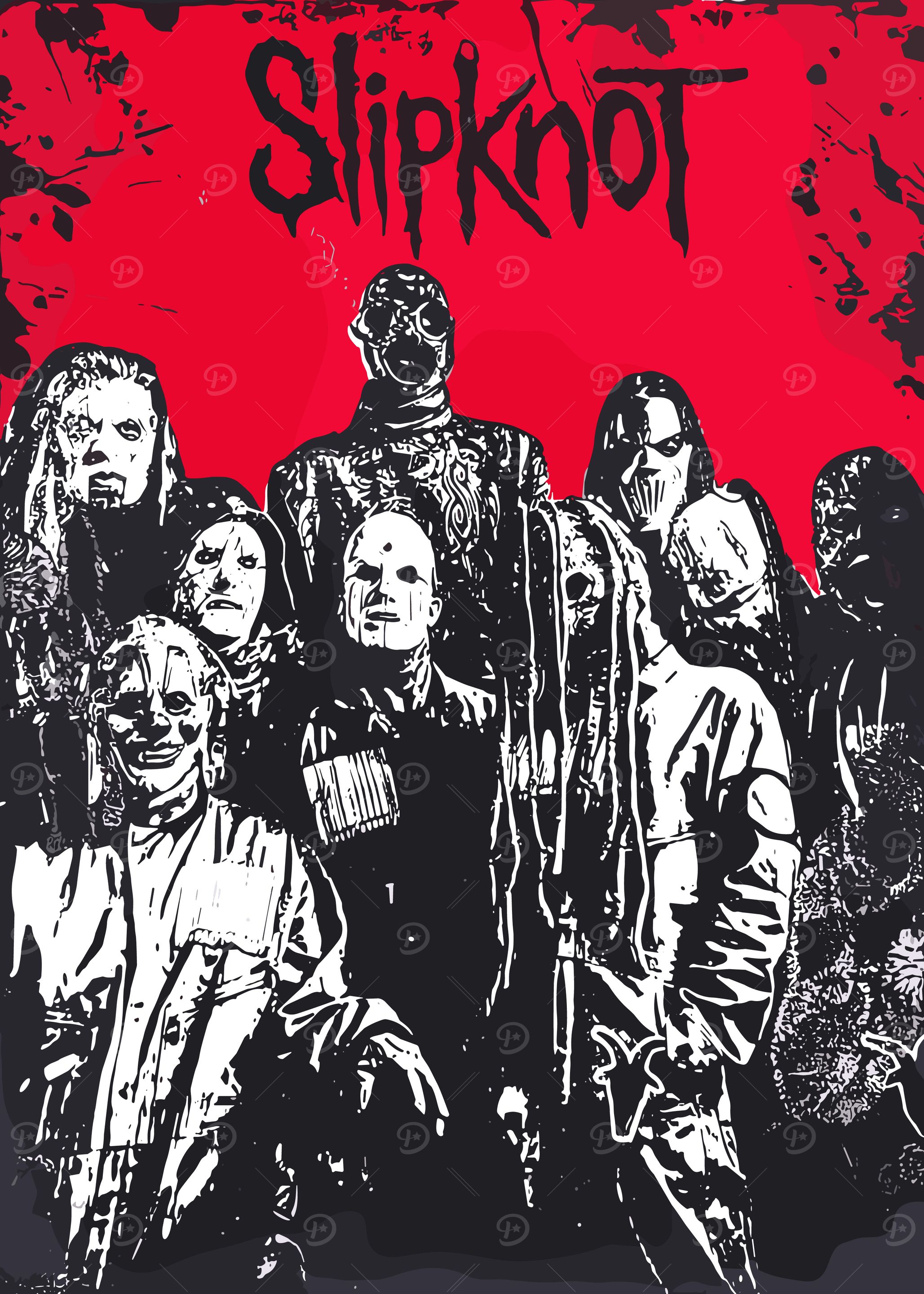 Slipknot Band ' Poster, picture, metal print, paint by printyay2