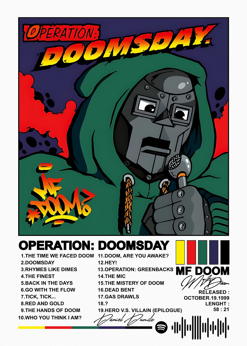 Operation: Doomsday - MF DOOM Album Art' Poster, picture, metal