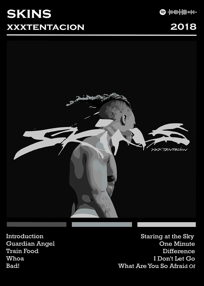 XXXTENTACION - SKINS Album Cover' Poster, picture, metal print
