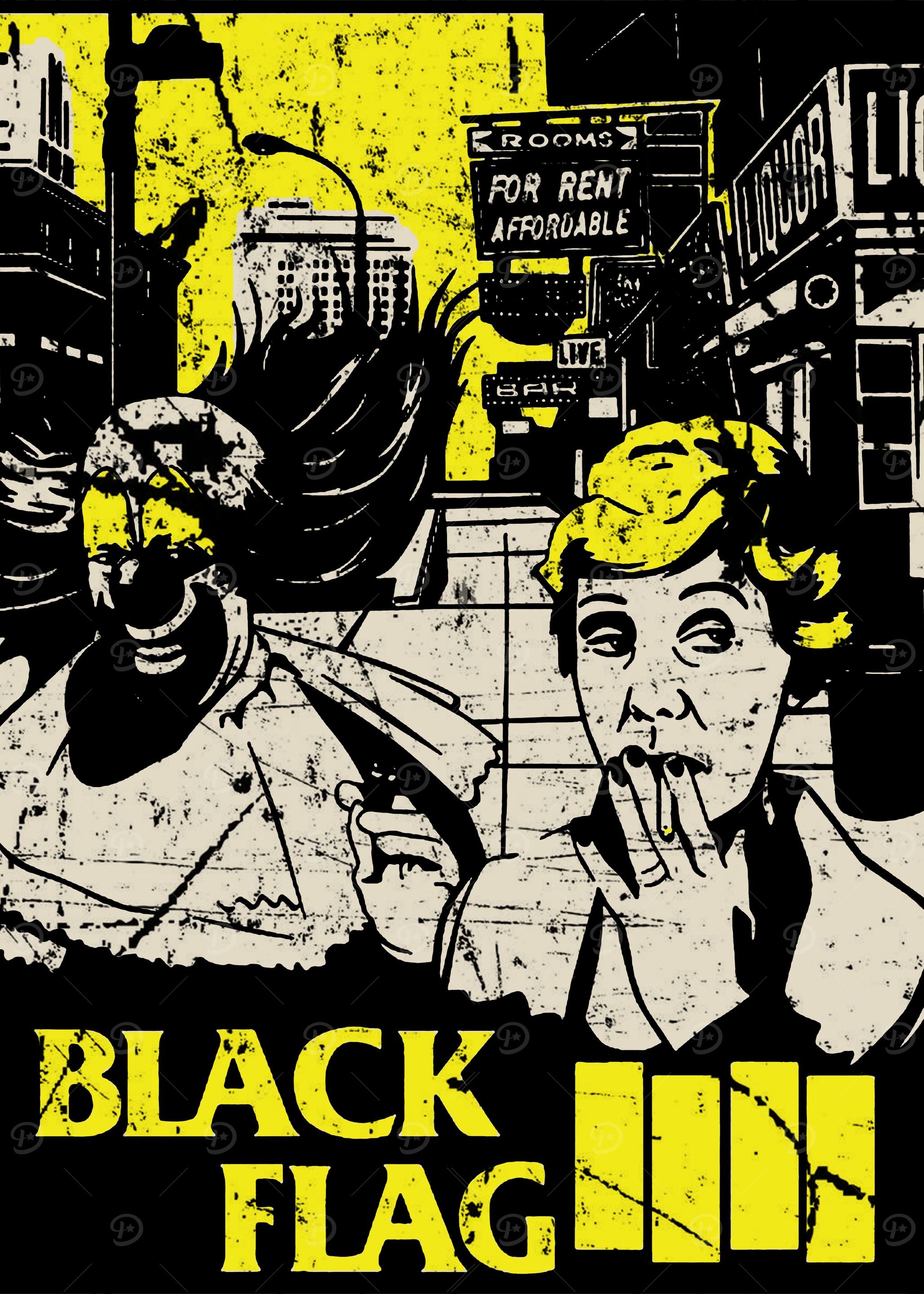 Black Flag Album Cover Art' Poster, picture, metal print, paint by