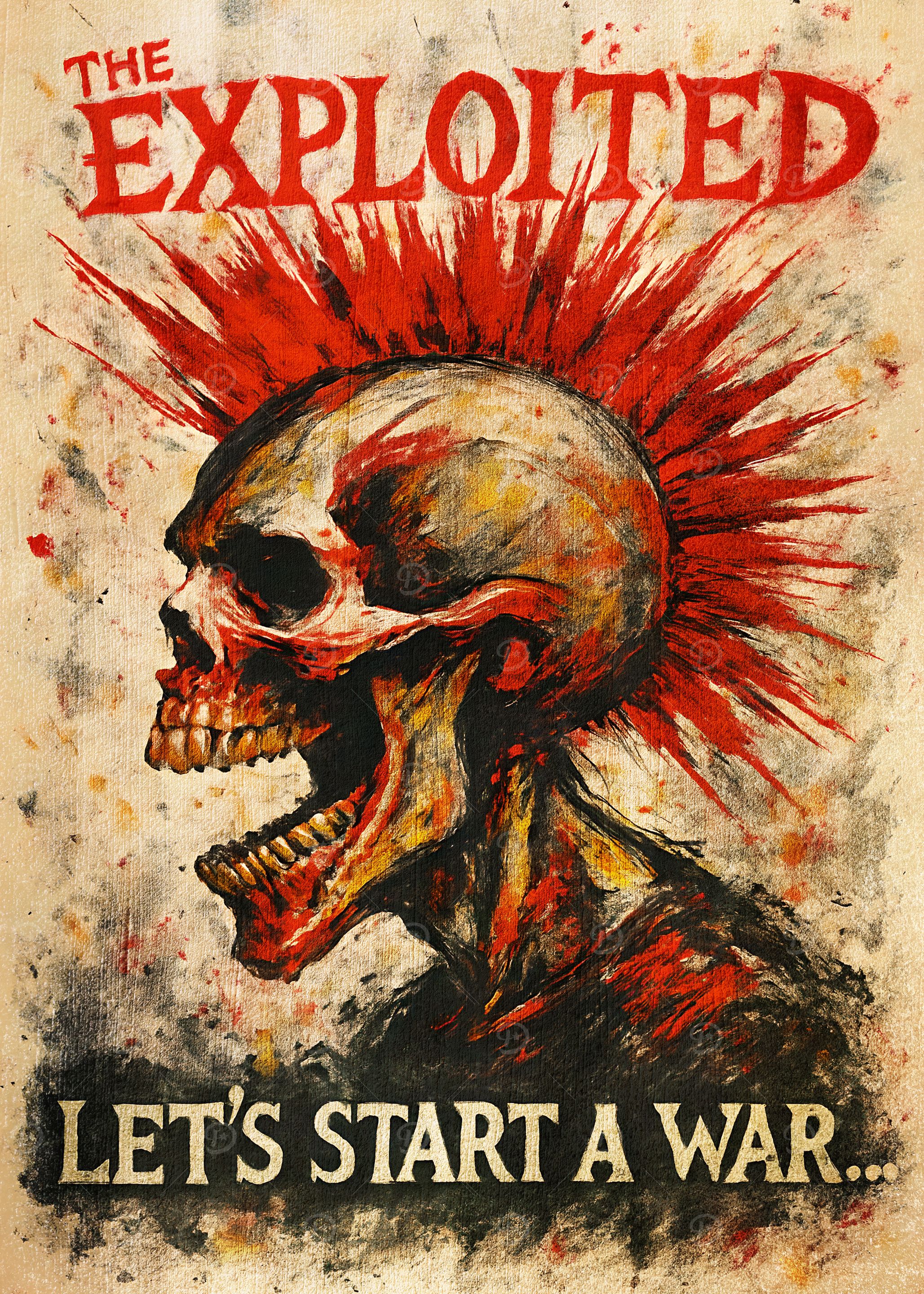 Exploit Poster 'The Exploited - Let's Start a War' Poster, picture, metal print, paint ...
