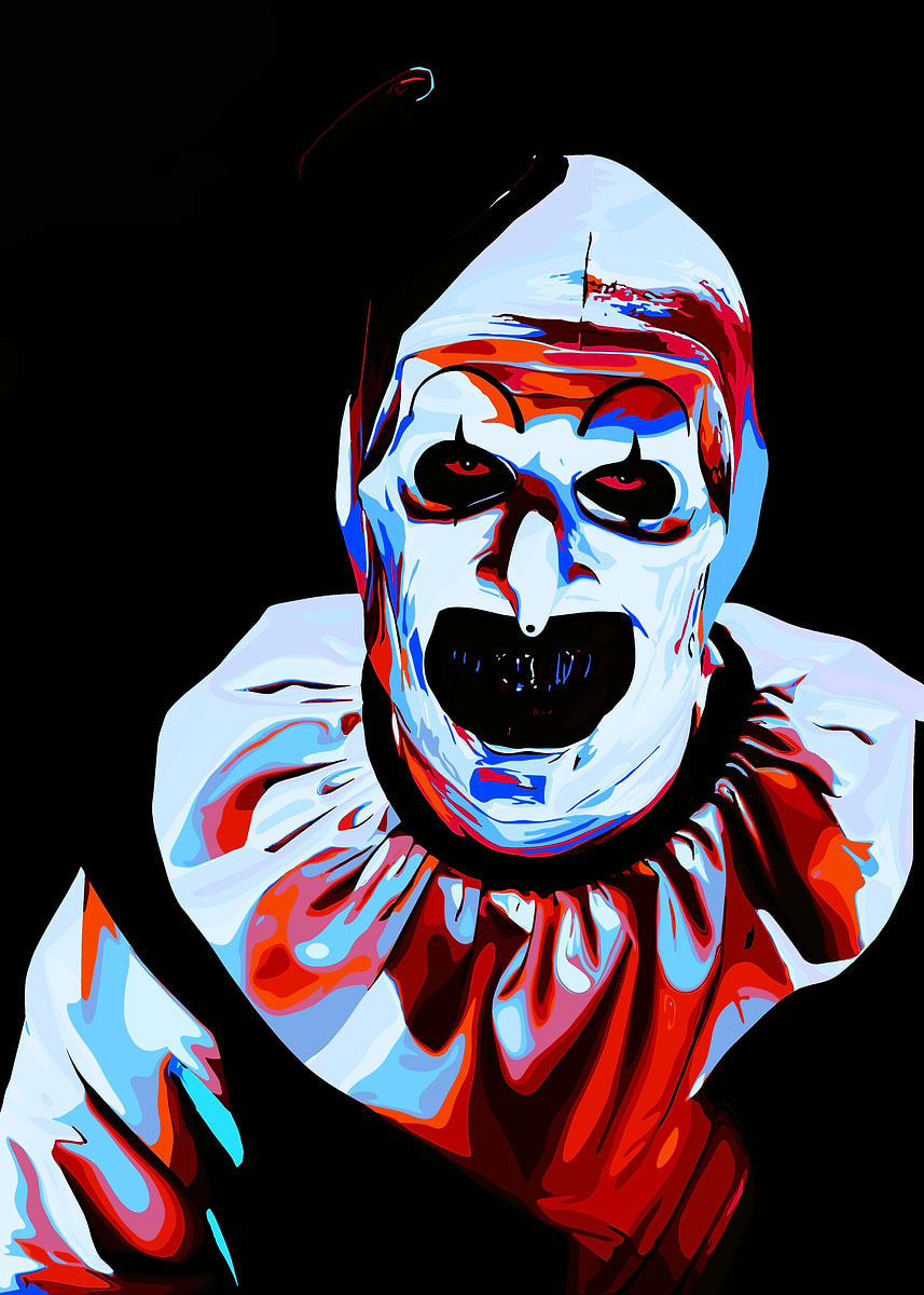 Art the Clown Portrait' Poster, picture, metal print, paint by pe