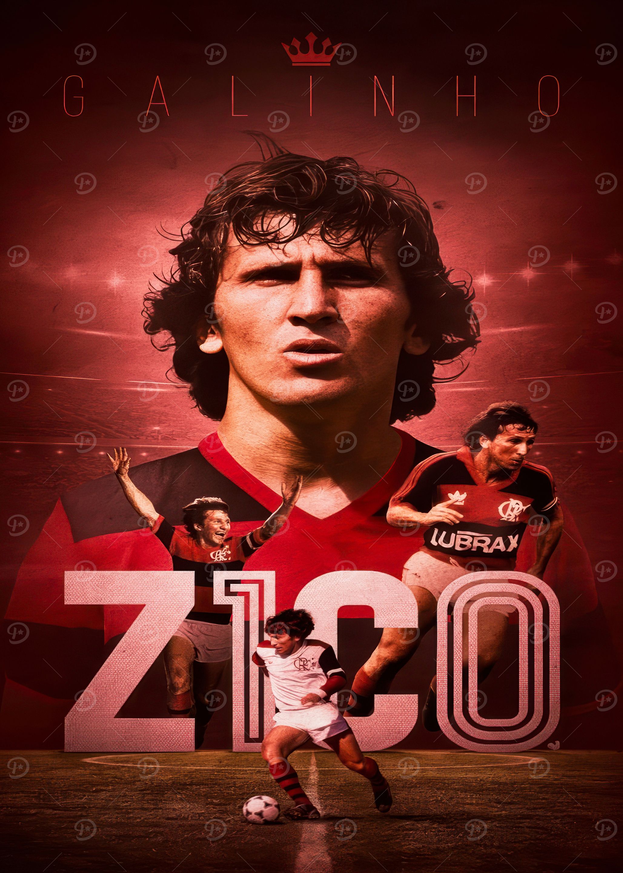 Zico Football Legend Poster' Poster, picture, metal print, paint