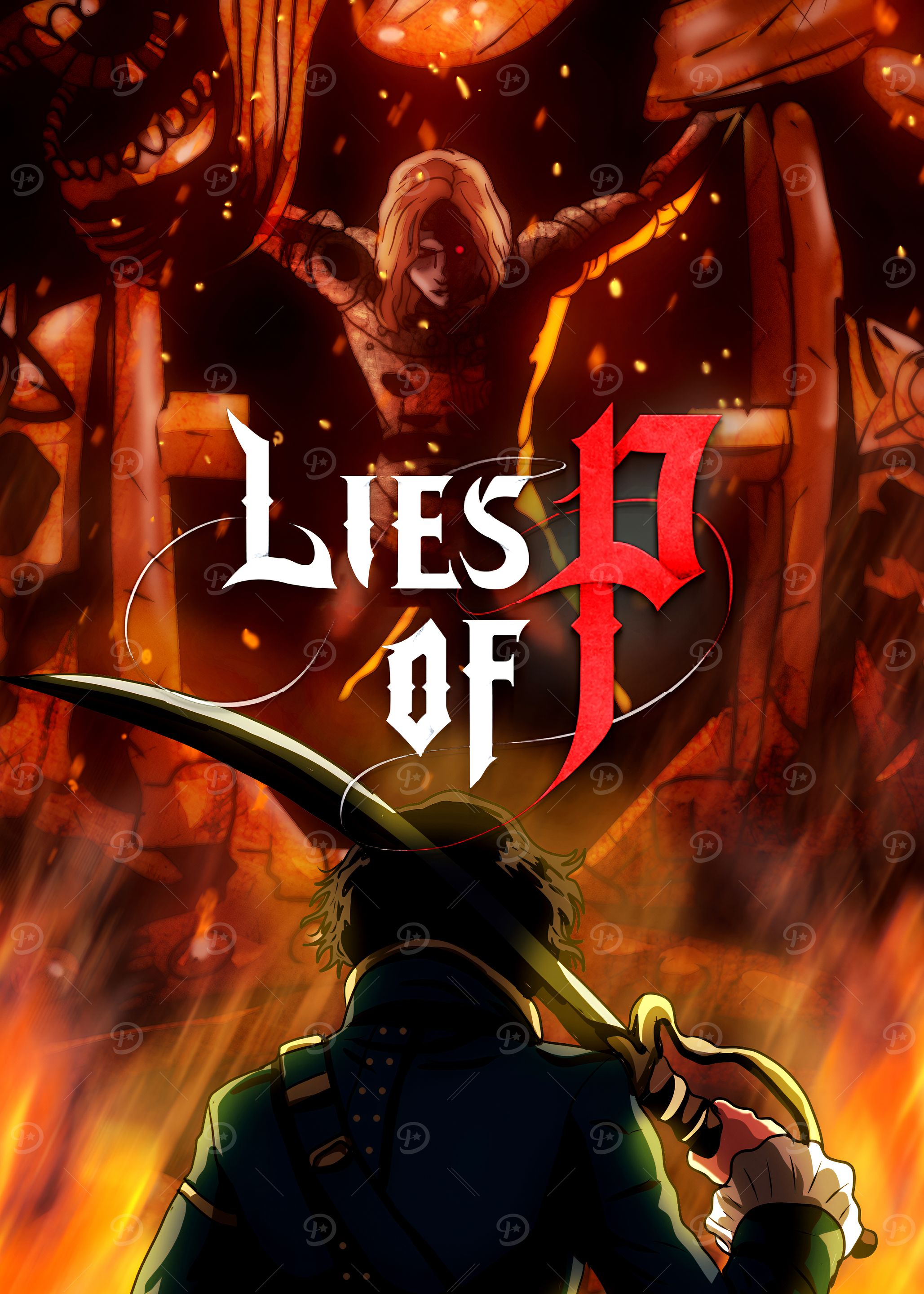 Lies of P Game Cover Art' Poster, picture, metal print, paint by