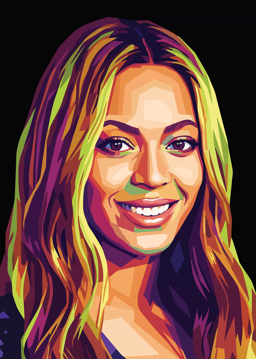 'Beyonce Knowles Portrait Pop Art' Poster, picture, metal print, paint ...