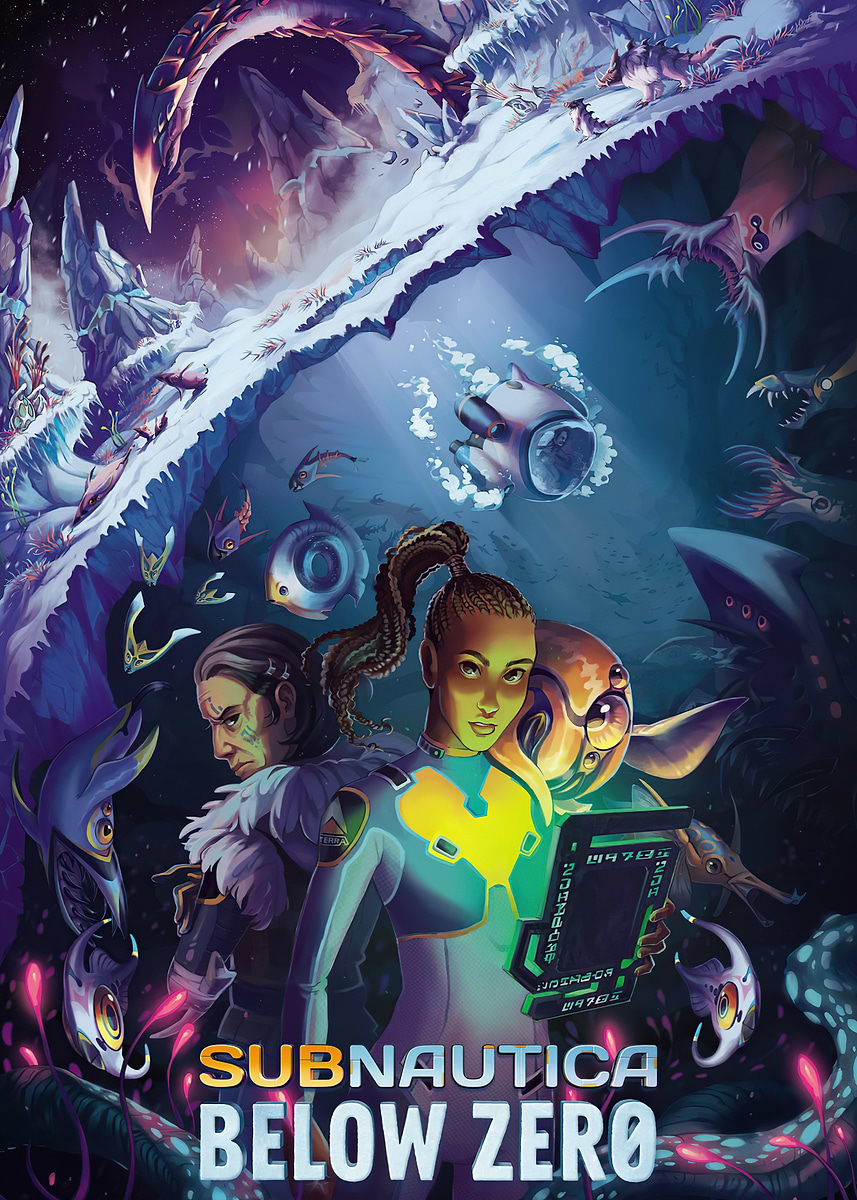  Subnautica Below Zero Game Cover Art Poster Picture Metal Print 