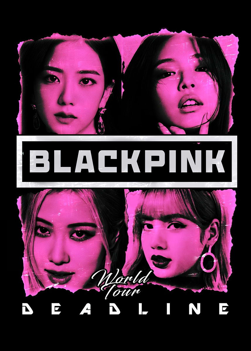Blackpink World Tour Deadline' Poster, picture, metal print, paint