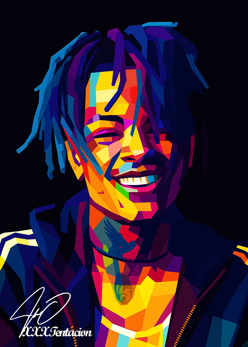 XXXTentacion Colorful Portrait' Poster, picture, metal print