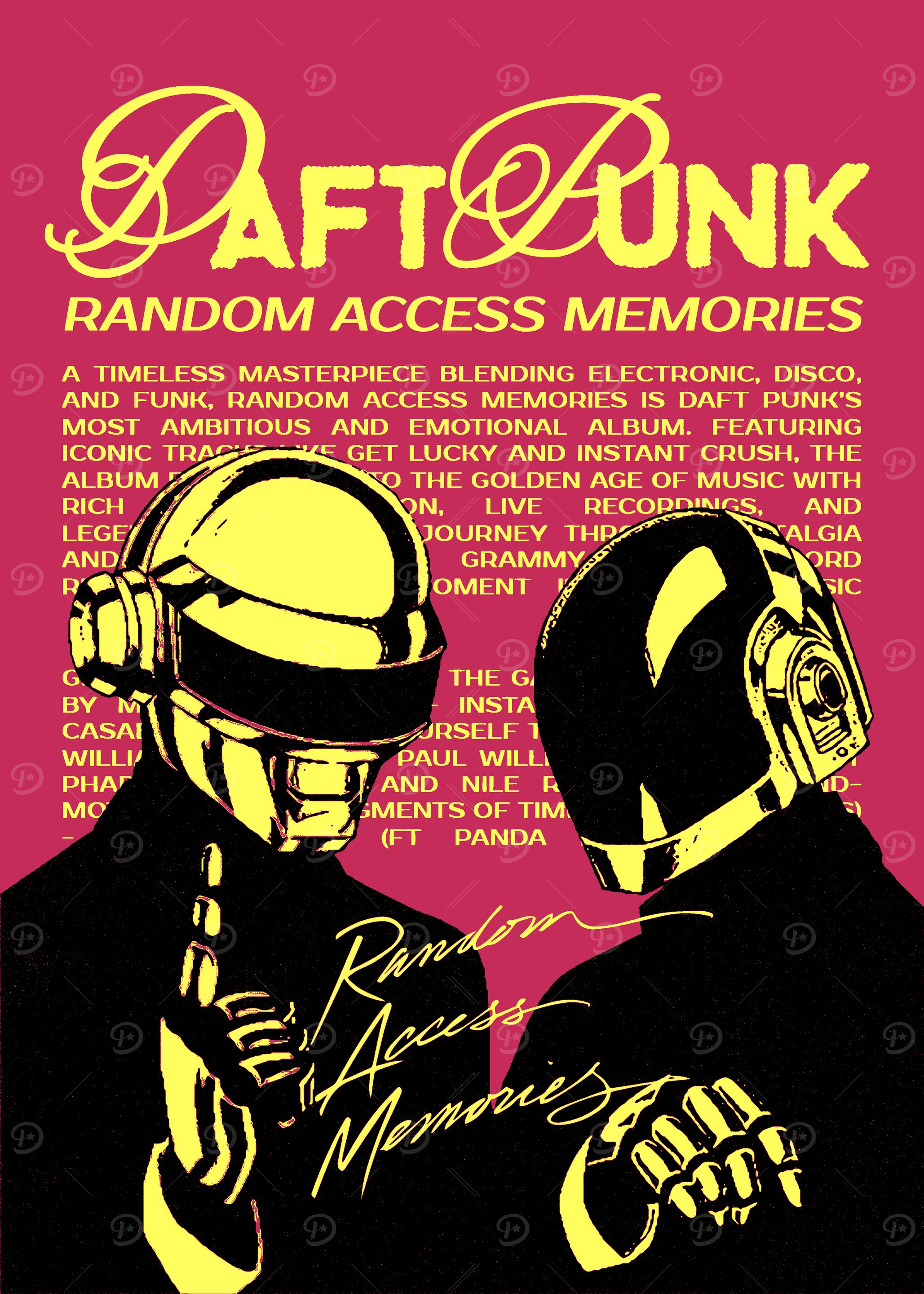 Daft Punk Random Access Memories Poster' Poster, picture, metal