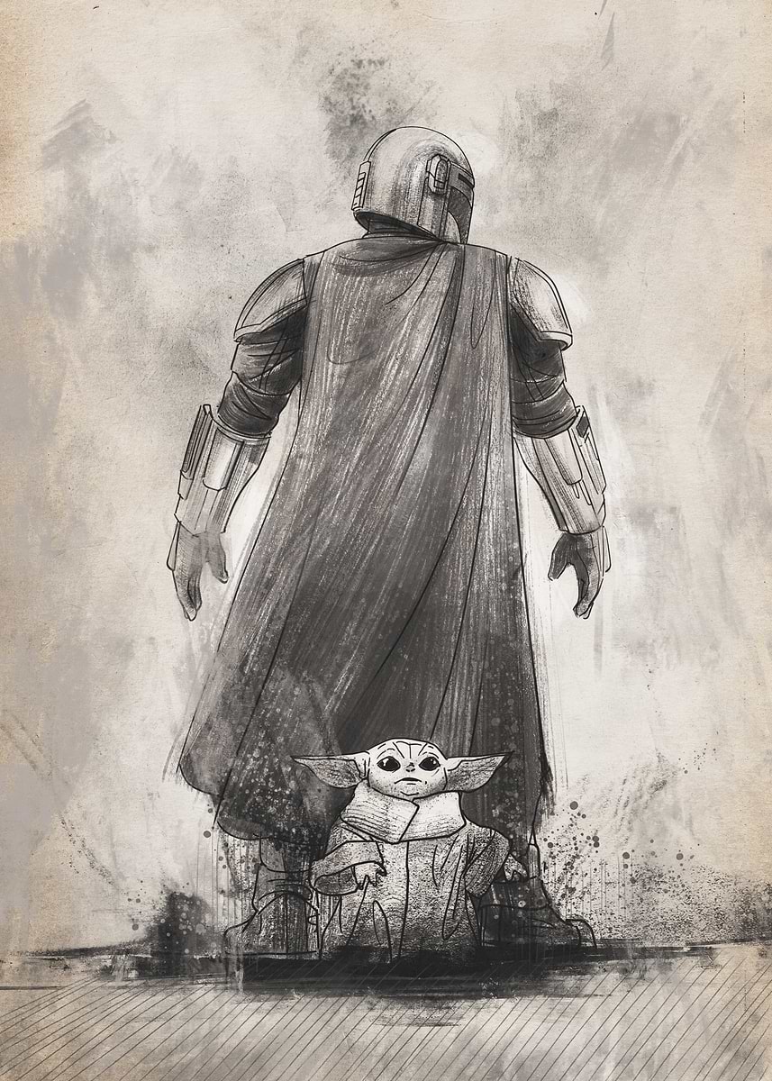 The Way: Mandalorian and Grogu' Poster, picture, metal print