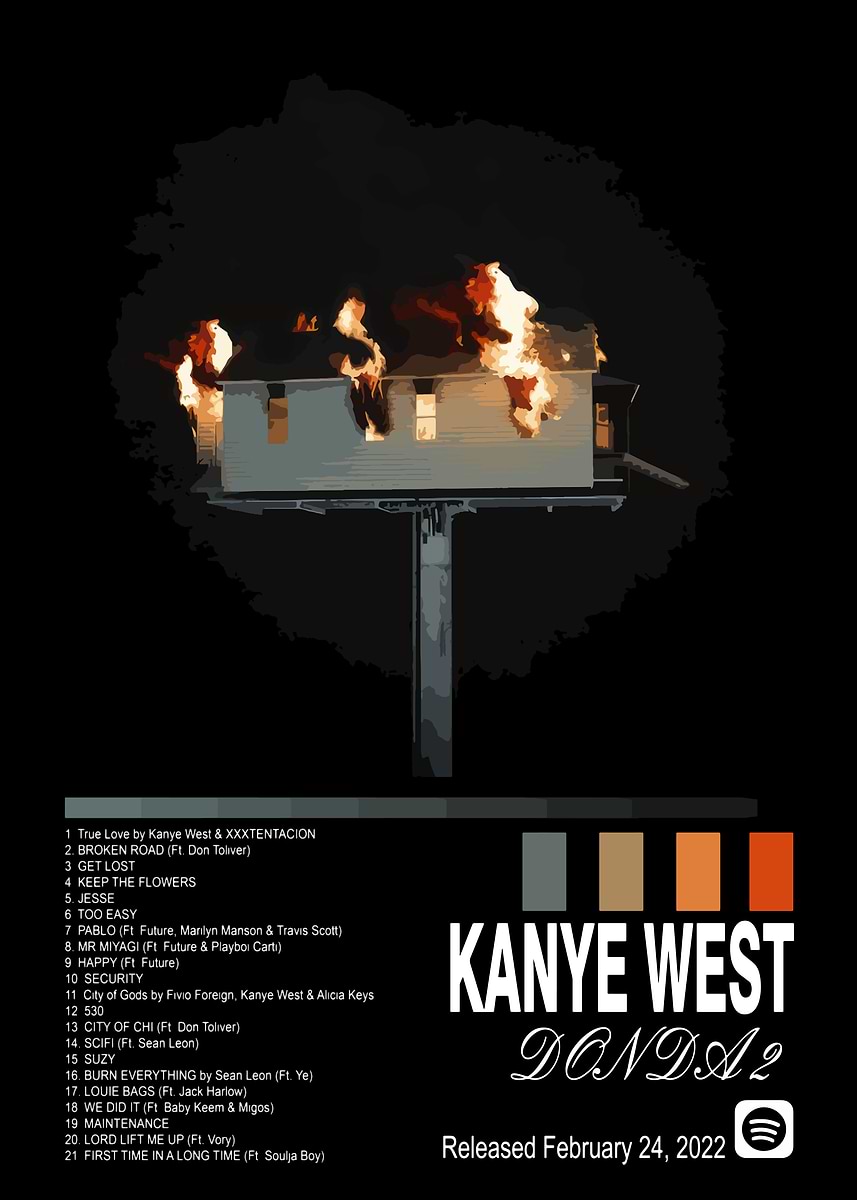 Kanye West Donda 2 Album Cover' Poster, picture, metal print