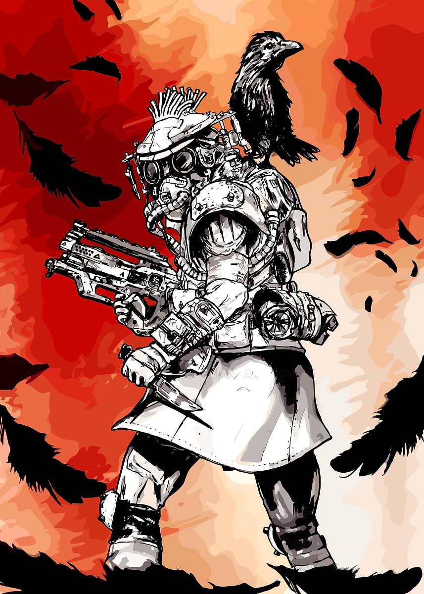 Bloodhound Apex Legends' Poster, picture, metal print, paint by