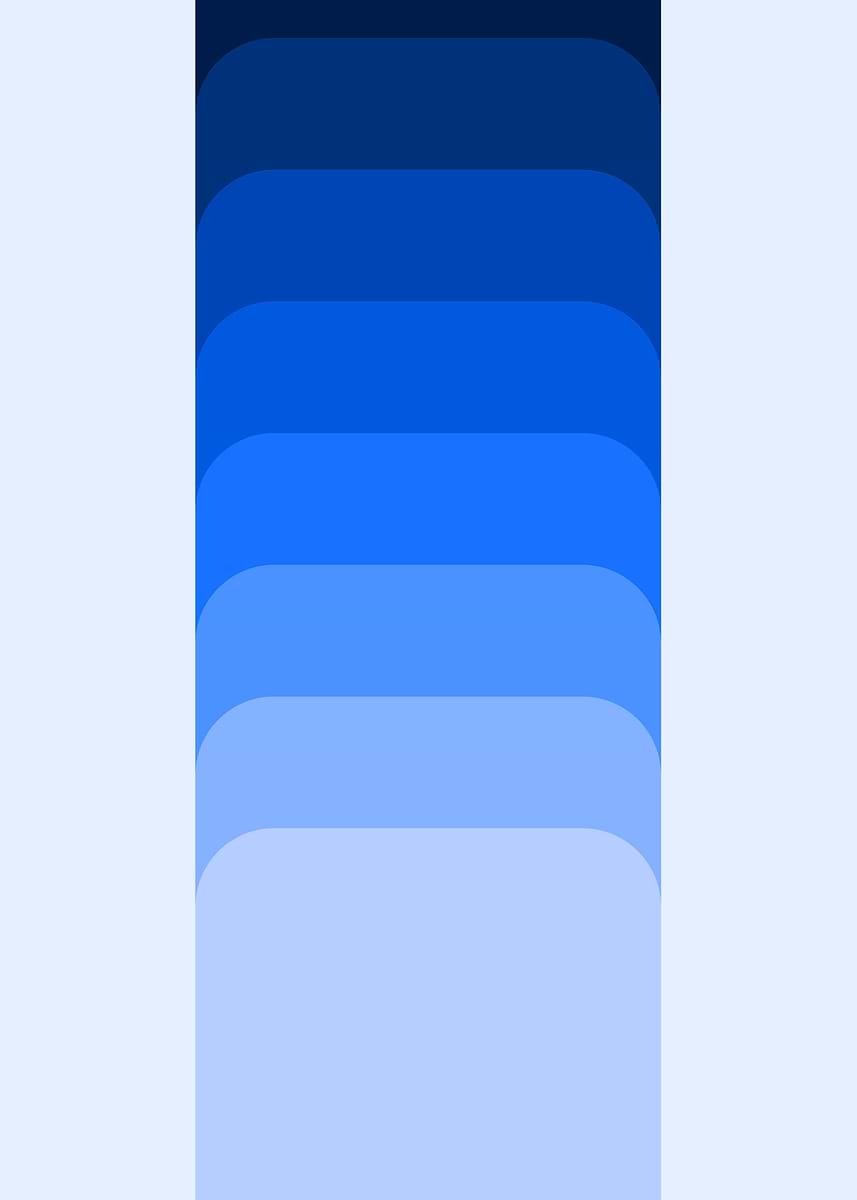 'Blue Gradient Rounded Rectangles' Poster, picture, metal print, paint ...
