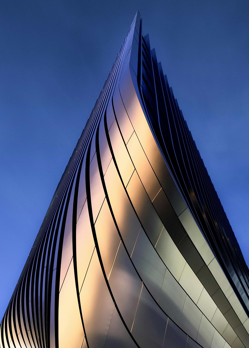 Xinxi Building 'Modern Building Architecture at Dusk' Poster, picture, metal print ...