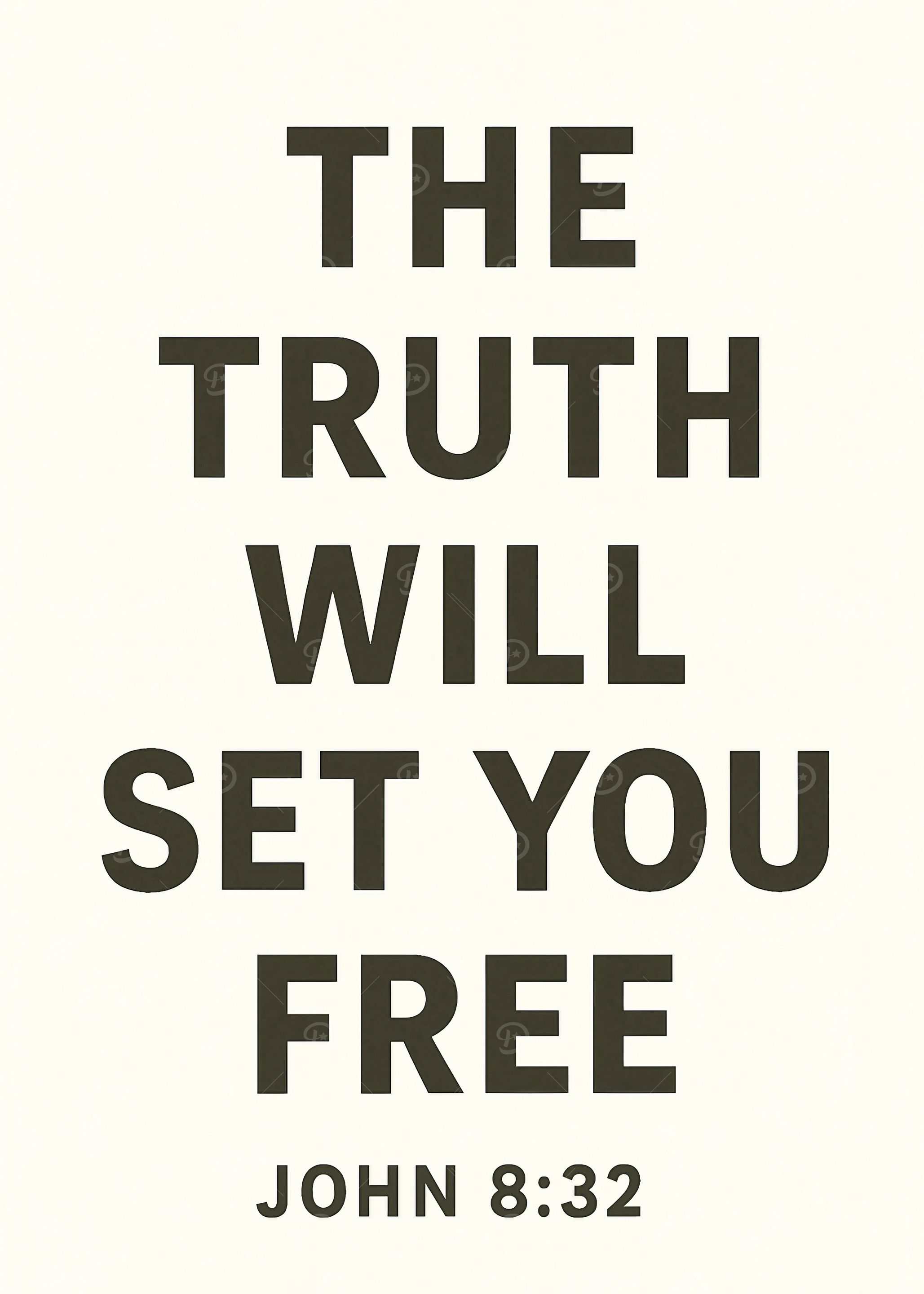 'The Truth Will Set You Free' Poster, picture, metal print, paint by