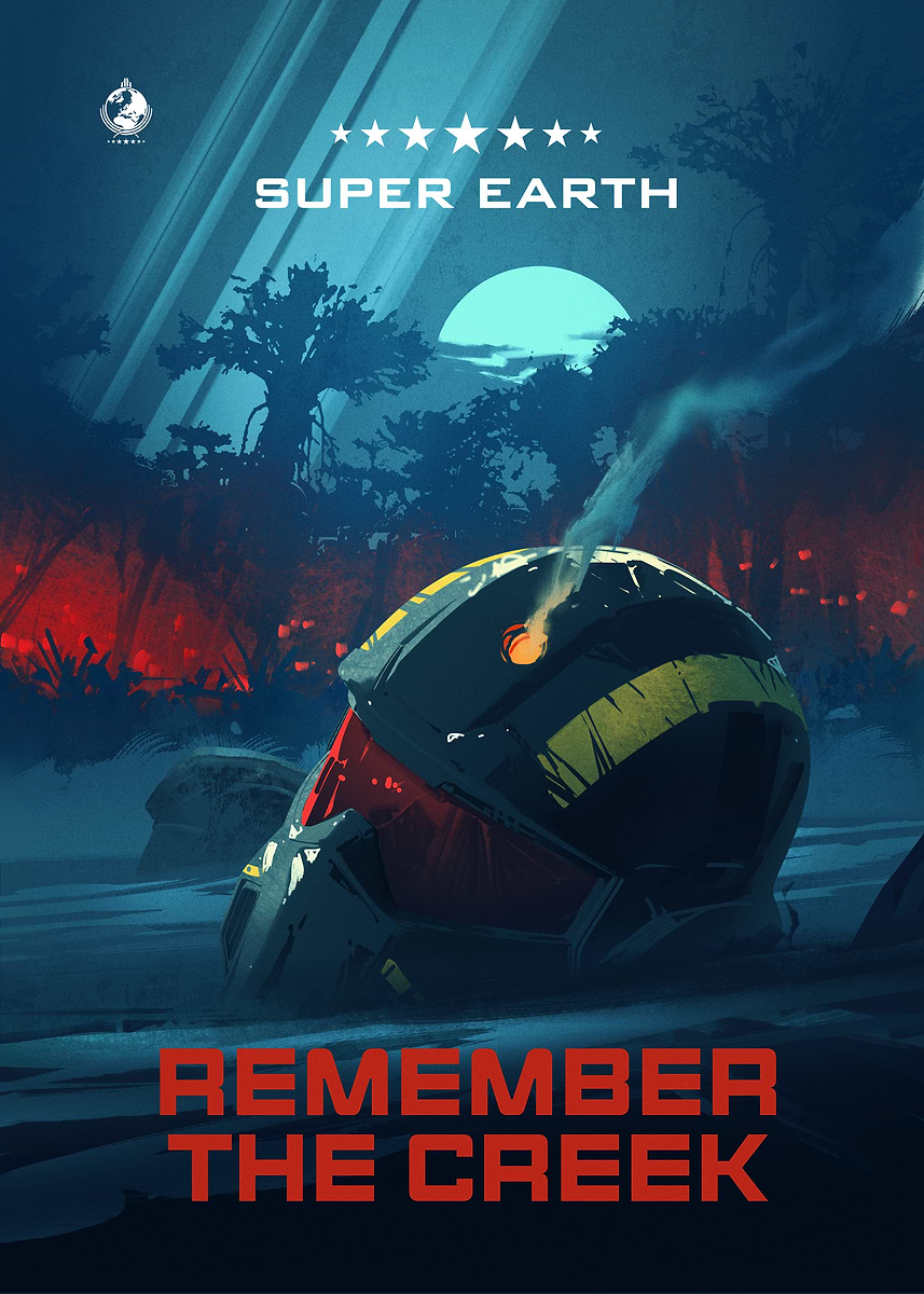 Answer the call for Managed Democracy with this officially licensed Helldivers premium metal poster, an intense visual tribute to the fight for Super Earth. 