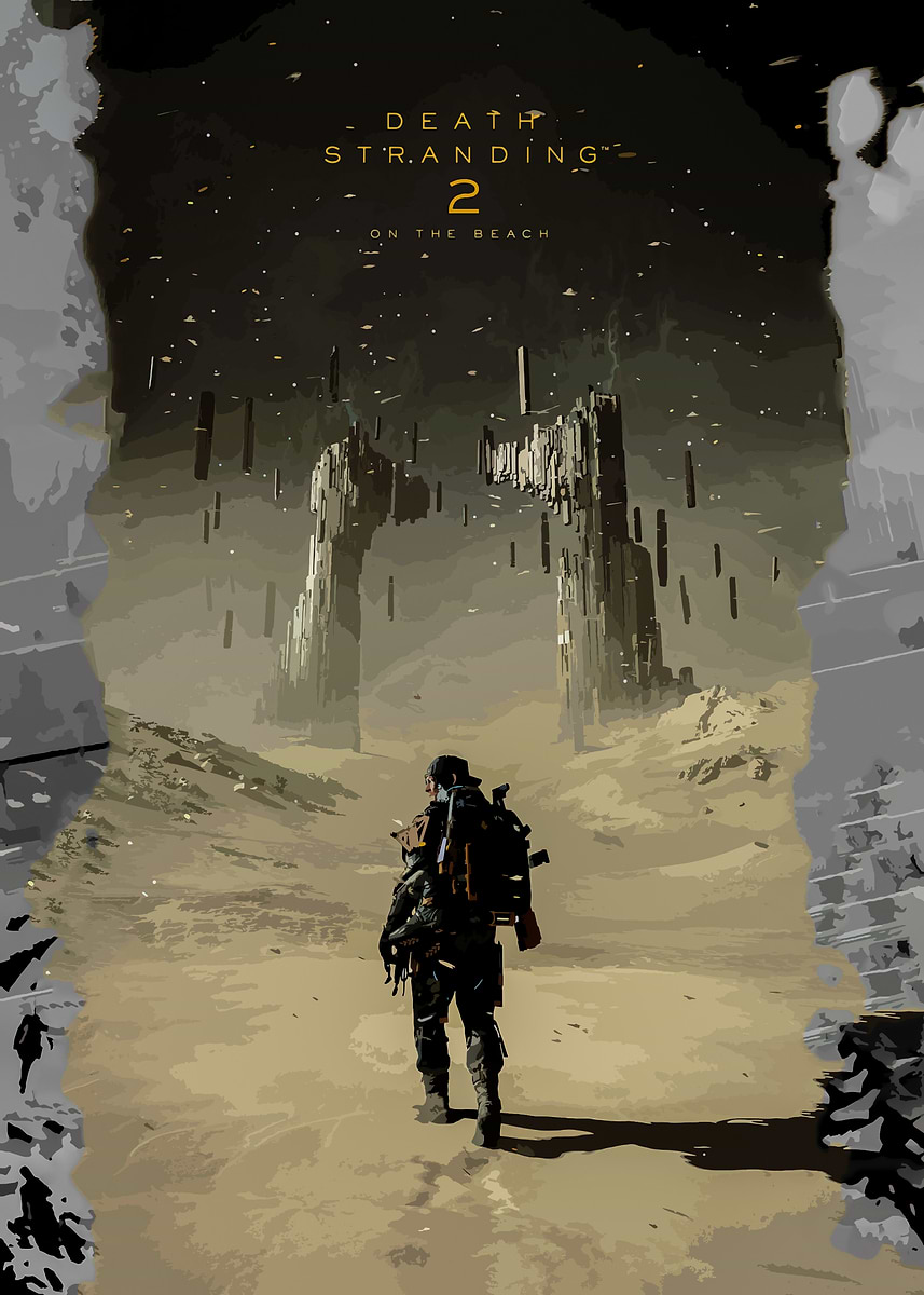 Death Stranding 2: On the Beach' Poster, picture, metal print
