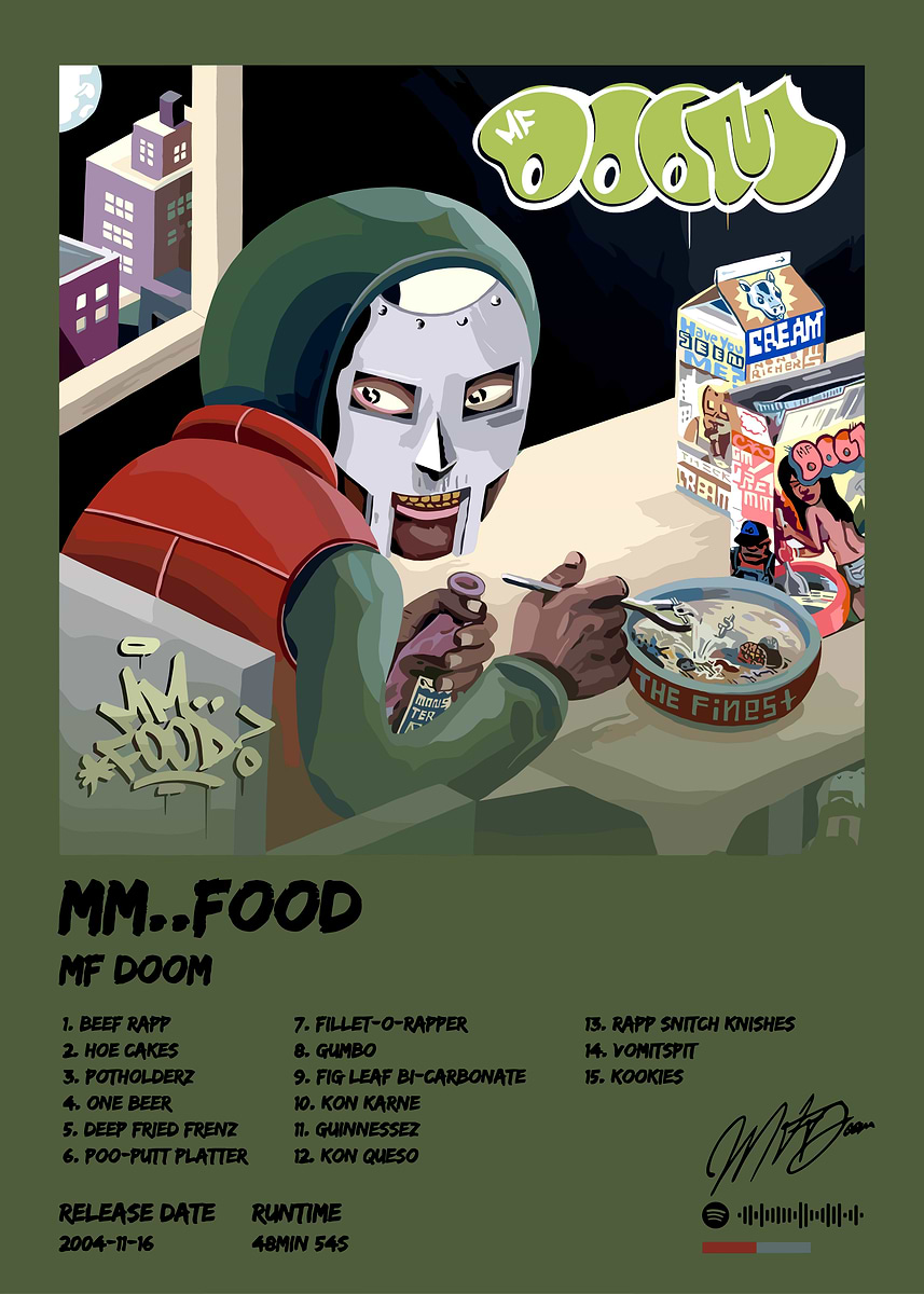 MF DOOM MM..FOOD Album Cover Art' Poster, picture, metal print