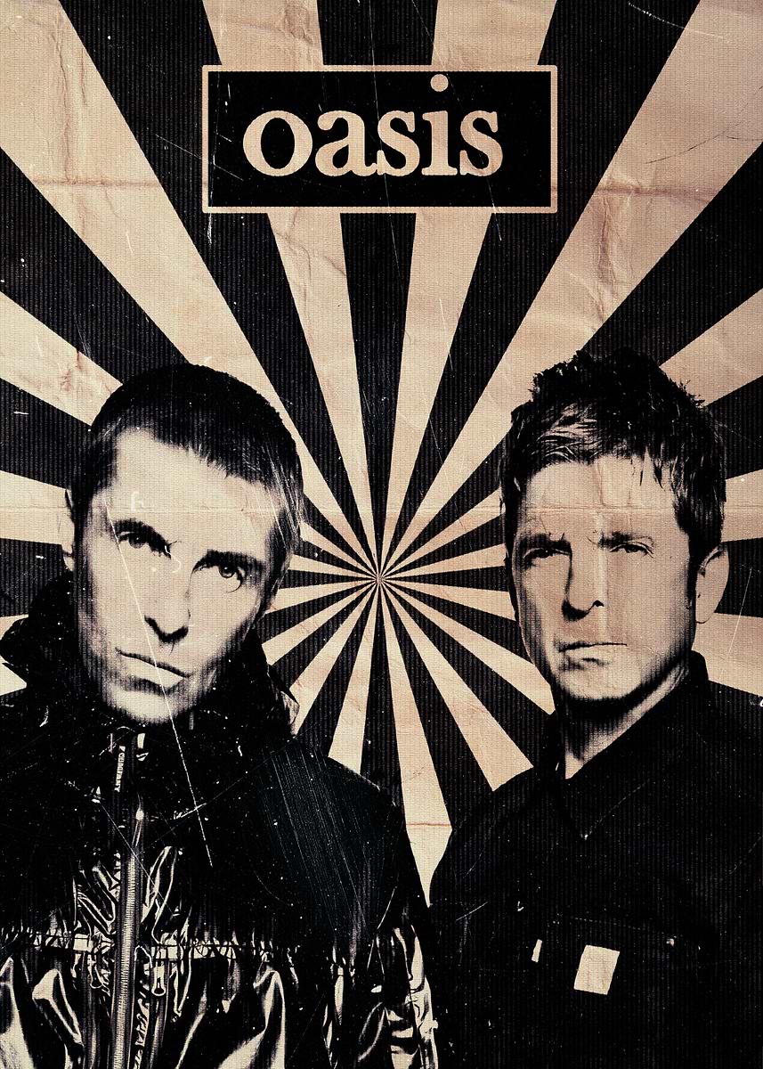 oasis Half Face ポスター ポスター（Half Face / Tour Photo Mono /Gold Half Face ） | Oasis