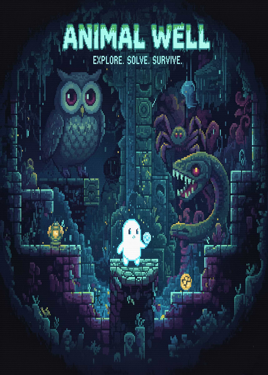 'Animal Well Pixel Art Game' Poster, picture, metal print, paint by New ...