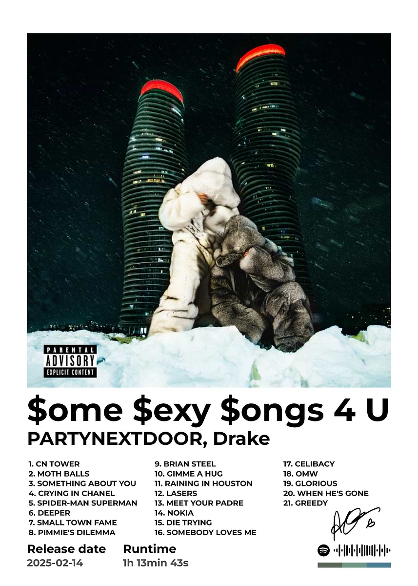 Some Sexy Songs 4 U Album Cover' Poster, picture, metal print