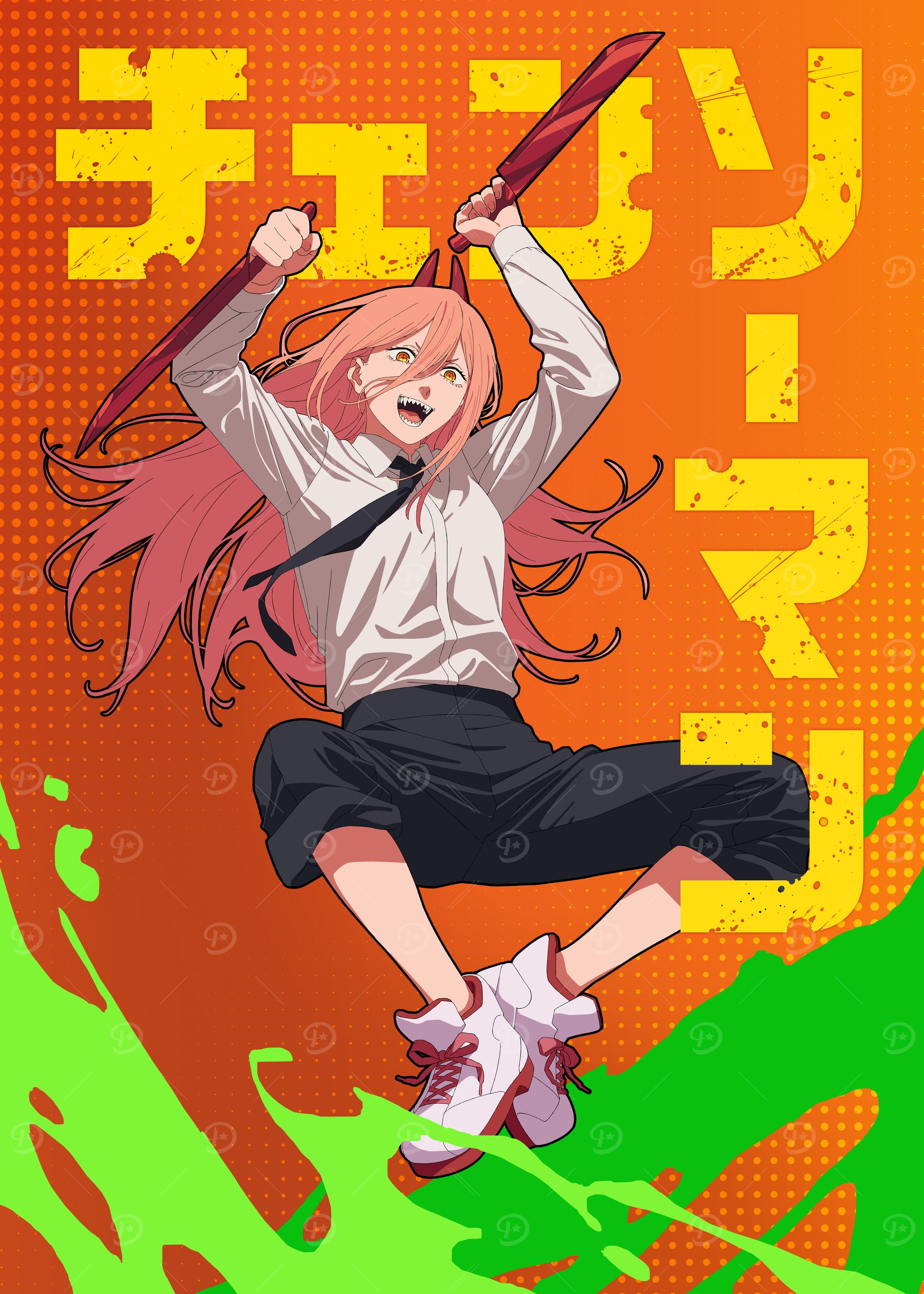 Power Unleashed: Chainsaw Man's Fiery Devil' Poster, picture