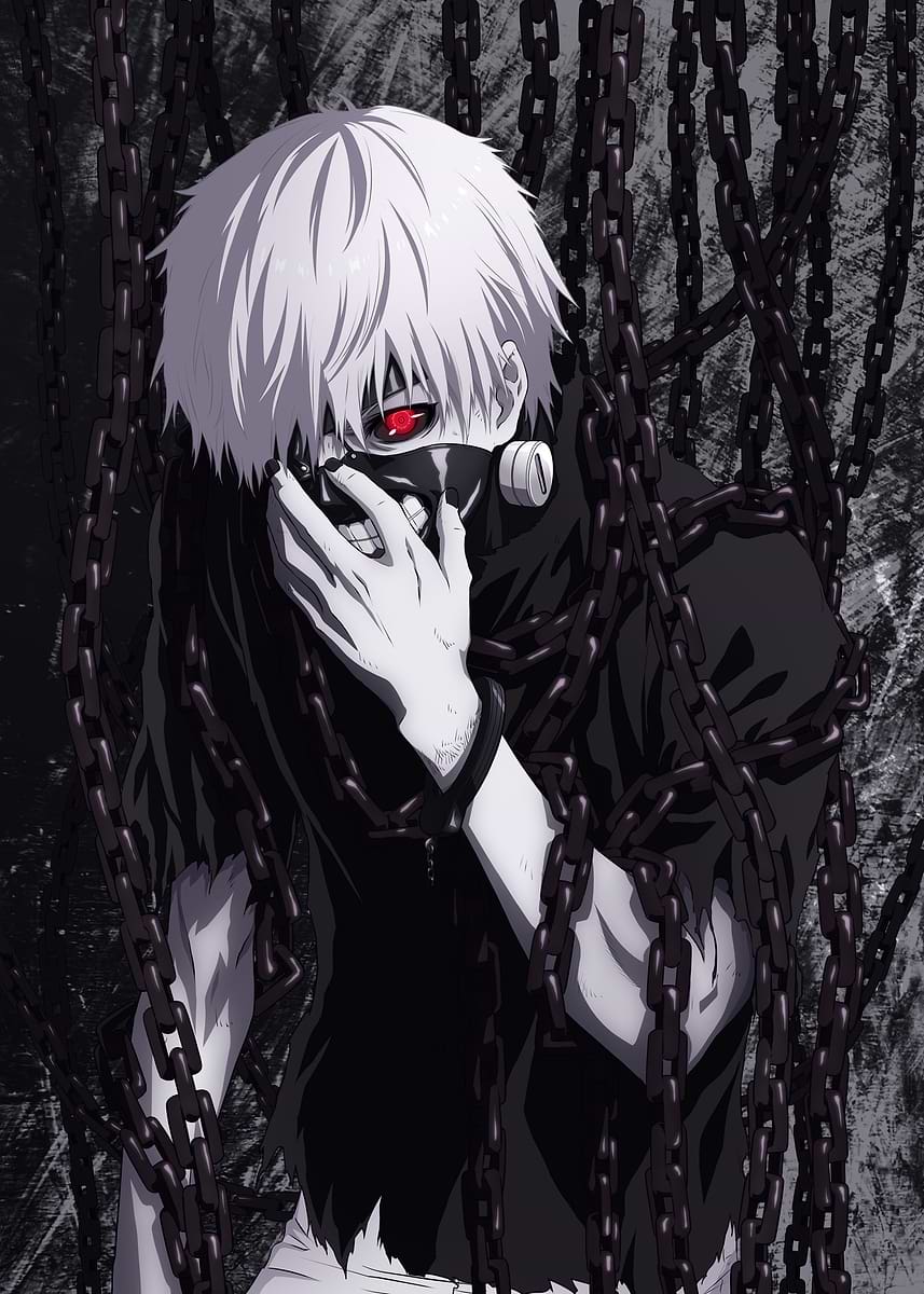 Kaneki's Chains of Torment' Poster, picture, metal print, paint by
