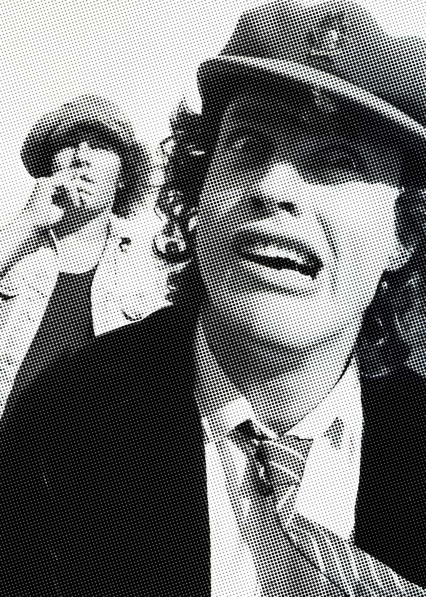 'AC/DC Band Portrait Halftone' Poster, picture, metal print, paint by ...