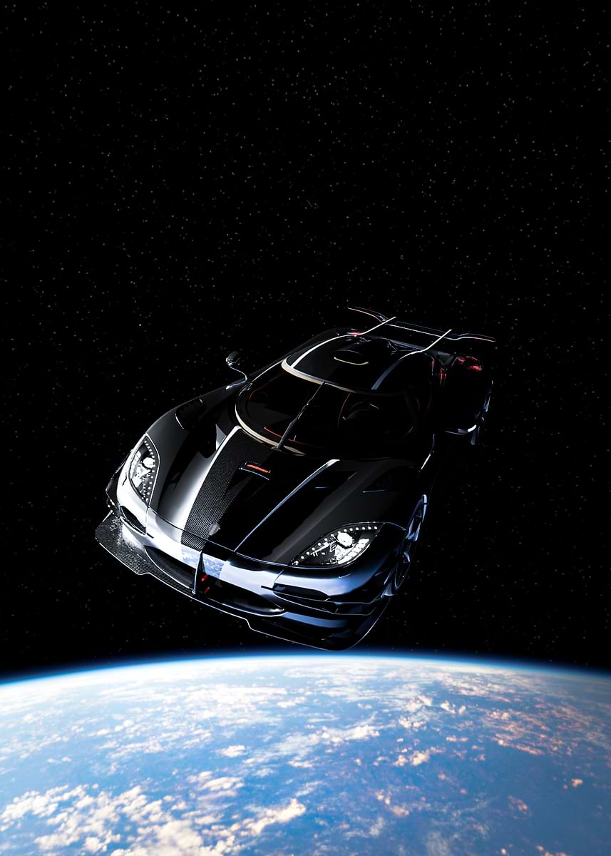 Space Koenigsegg One:1' Poster, picture, metal print, paint by