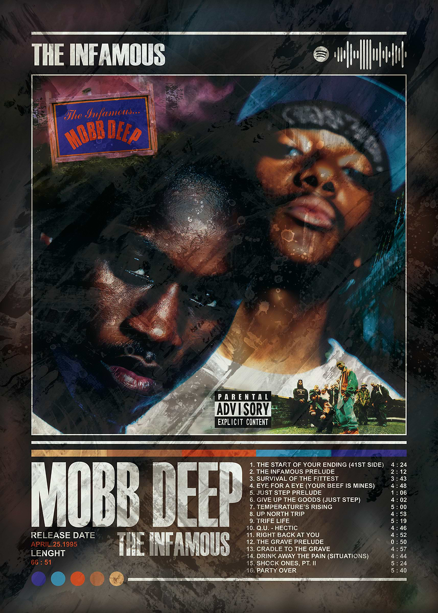 Mobb Deep - The Infamous Album Cover' Poster, picture, metal print