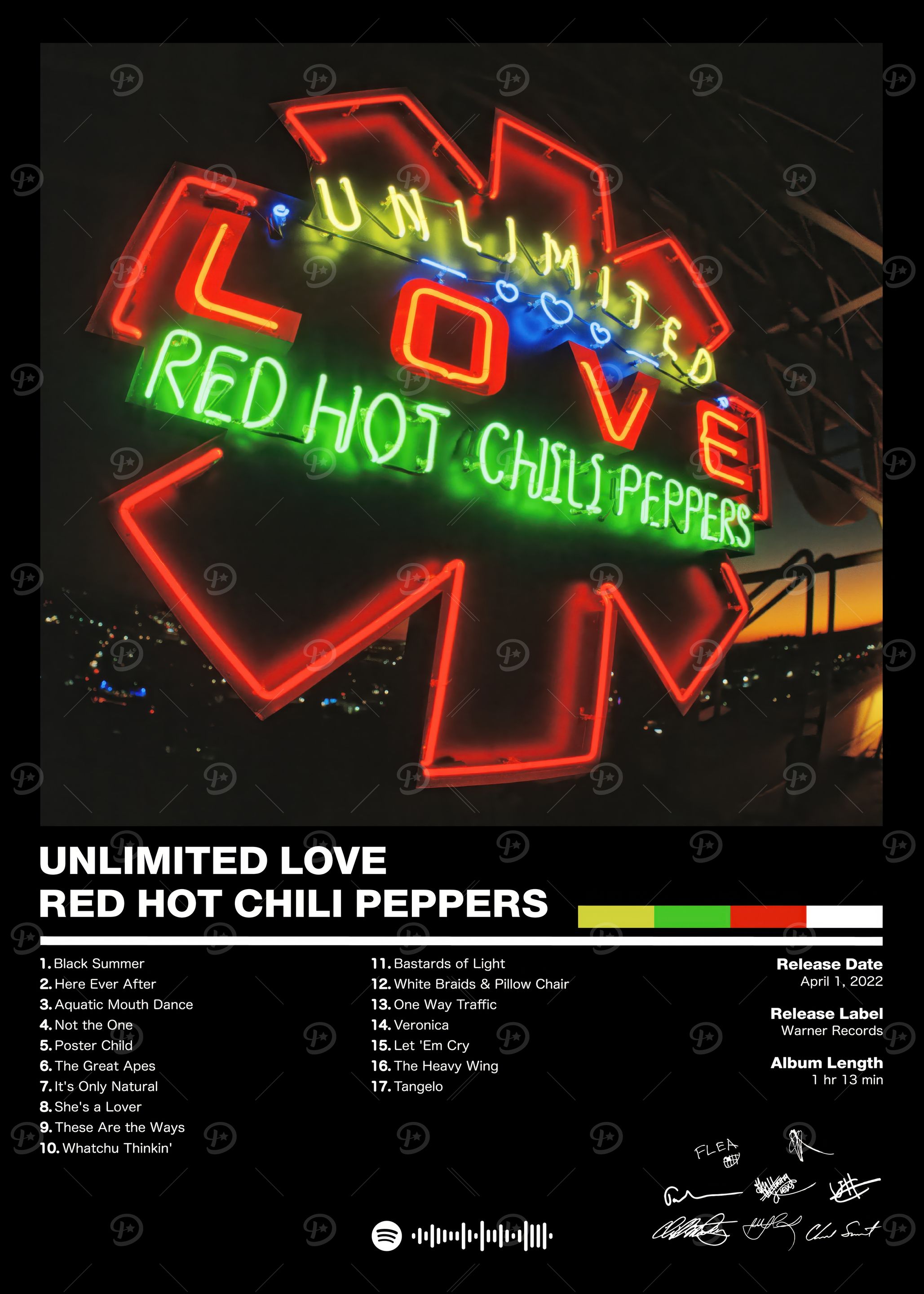 Red Hot Chili Peppers - Unlimited Love' Poster, picture, metal