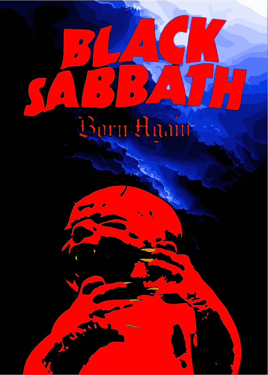 Black Sabbath Born Again Album Cover' Poster, picture, metal print