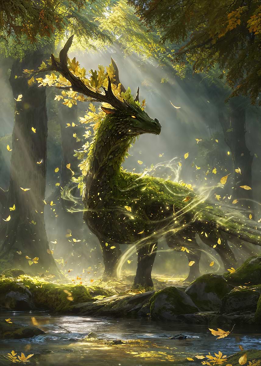 Guardian of the Sacred Grove — from the Dragons Lair collection, a Pixaverse metal print