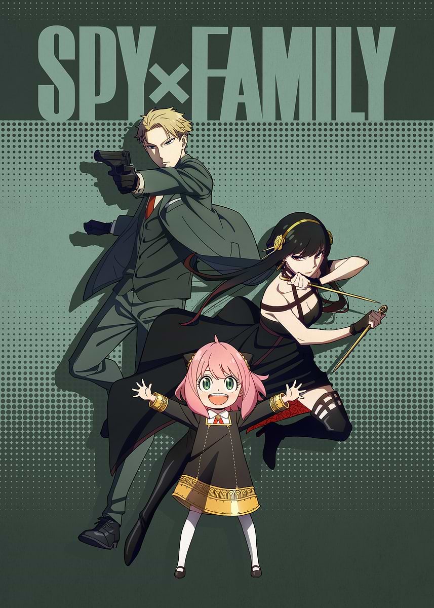 Spy X Family Forger Family in Action' Poster, picture, metal print