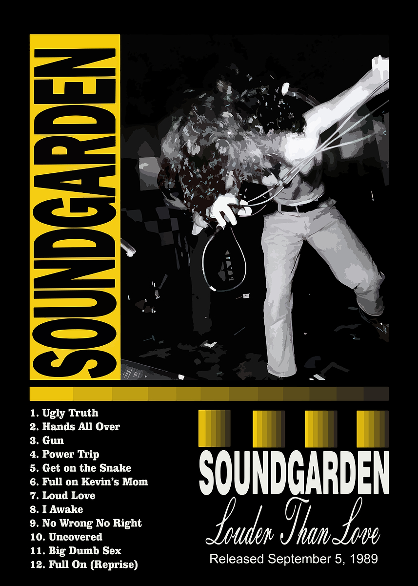 Soundgarden - Louder Than Love Album Art' Poster, picture, metal