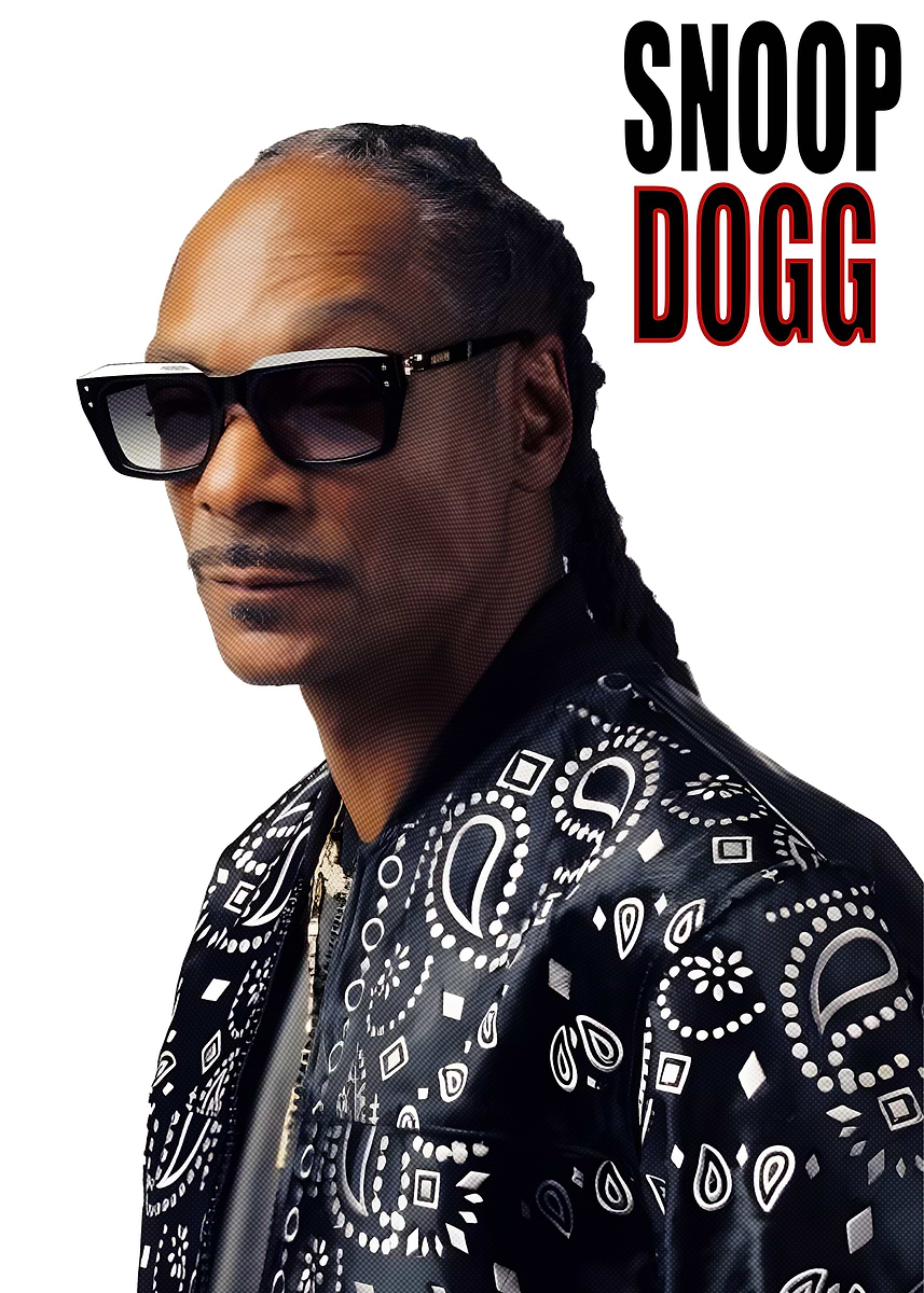 Doogg 'Snoop Dogg Portrait with Bandana Jacket' Poster, picture, metal print ...