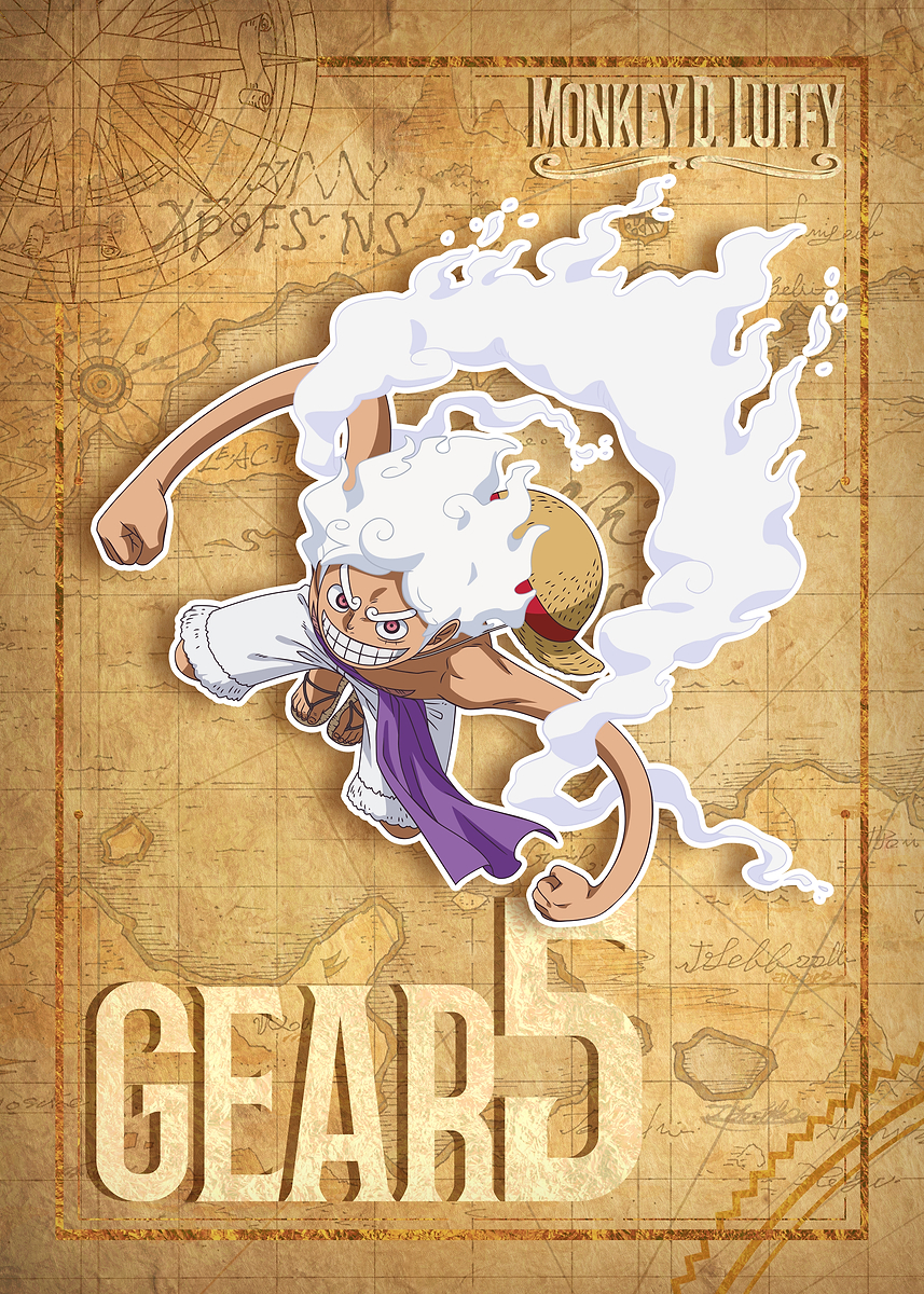 Gear 5 Luffy: Gather your strength!' Poster, picture, metal print
