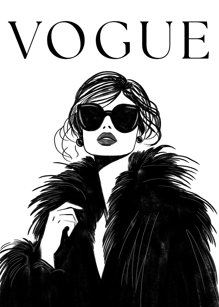 Vogue Fashion cover' Poster, picture, metal print, paint by Anam