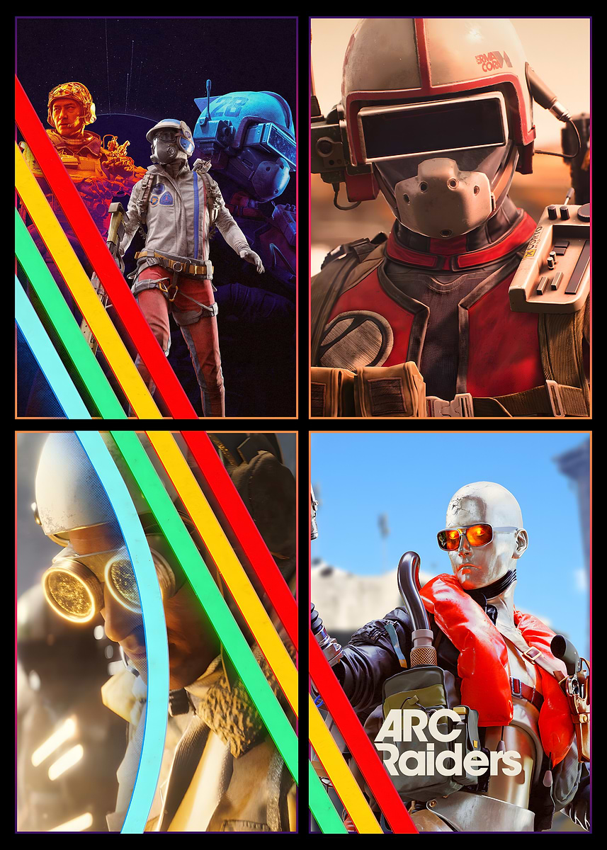 'Arc Raiders Game Character Collage' Poster, picture, metal print ...