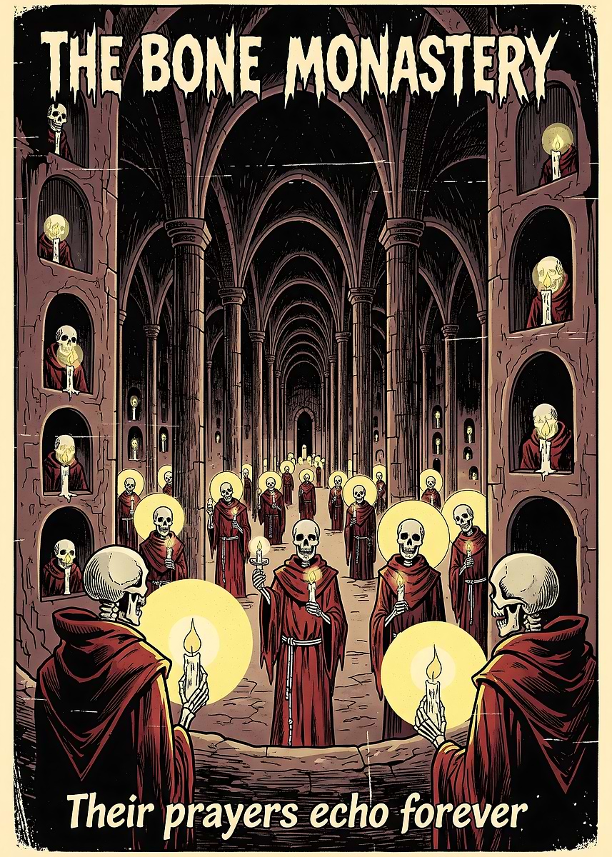 'The Bone Monastery' Poster, picture, metal print, paint by LockjowArt ...