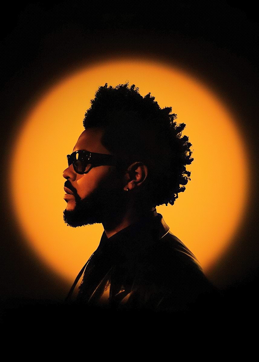 'The Weeknd Profile Portrait' Poster, picture, metal print, paint by ...