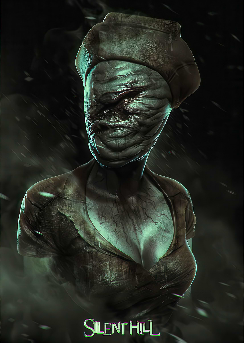 'Silent Hill Nurse Monster Portrait' Poster, picture, metal print ...