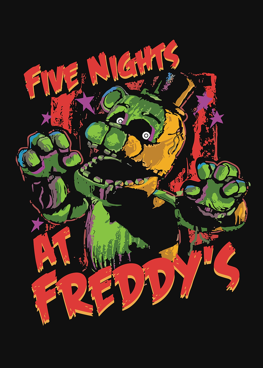 'Five Nights at Freddy's Graphic' Poster, picture, metal print, paint by TokoSebelah | Displate
